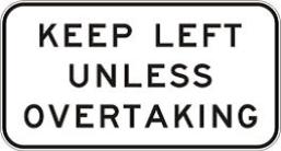 keep left